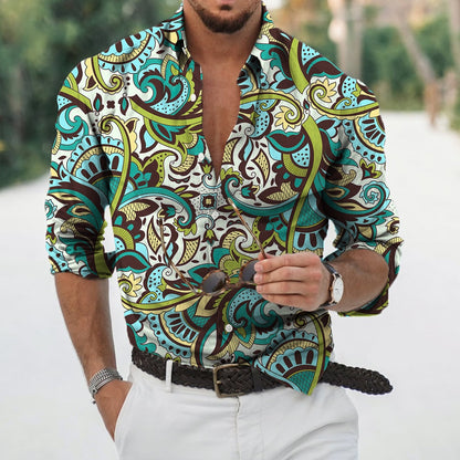 D Baroque Long Sleeve Luxury Social Shirt