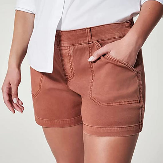 Stretch Twill Thin Waist Shorts